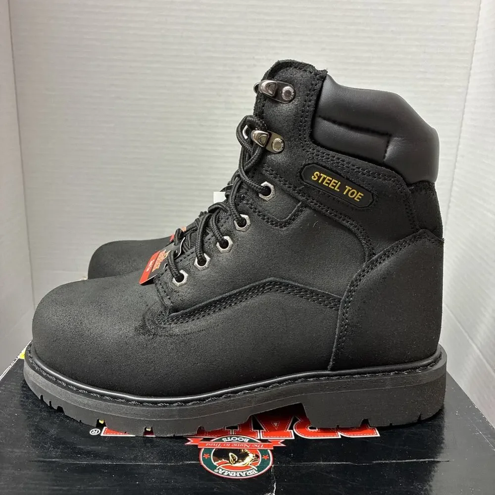 Brahma Mens Iron Tough II Steel Toe Work Boots-Men’s Size 7W - New In Box